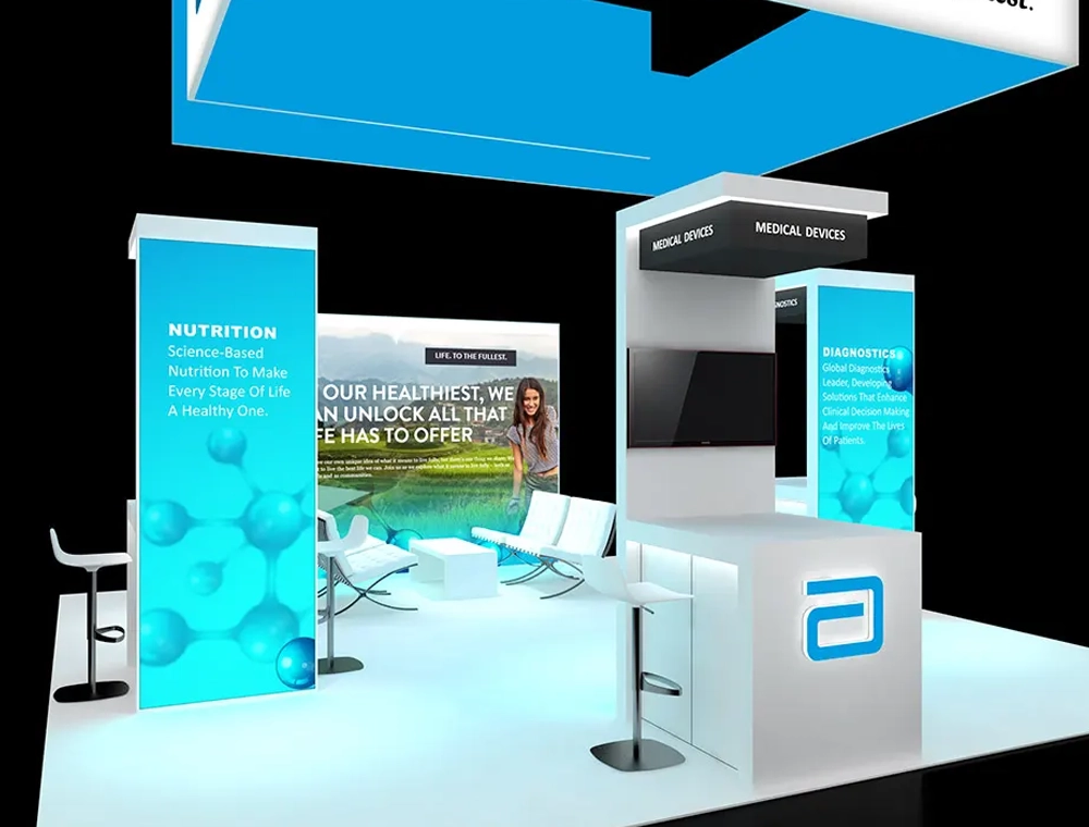 Custom 20x20 booth design options